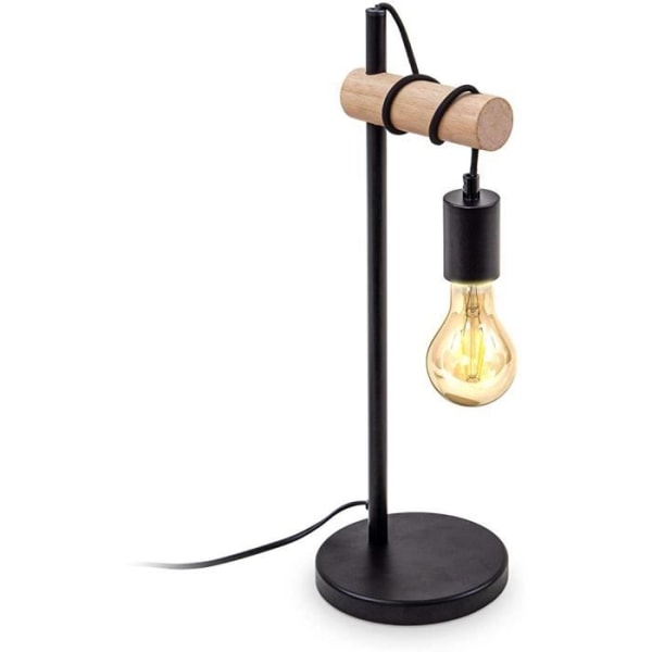 LED Bordslampa, Retro Design Sänglampa Läslampa, E27 Svart, för kontors- och sovrumsbelysning