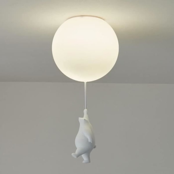 Modern LED-taklampa, E27 med björndekorationslampa för vardagsrummet, storlek: 25*25 cm (glödlampa ingår ej)