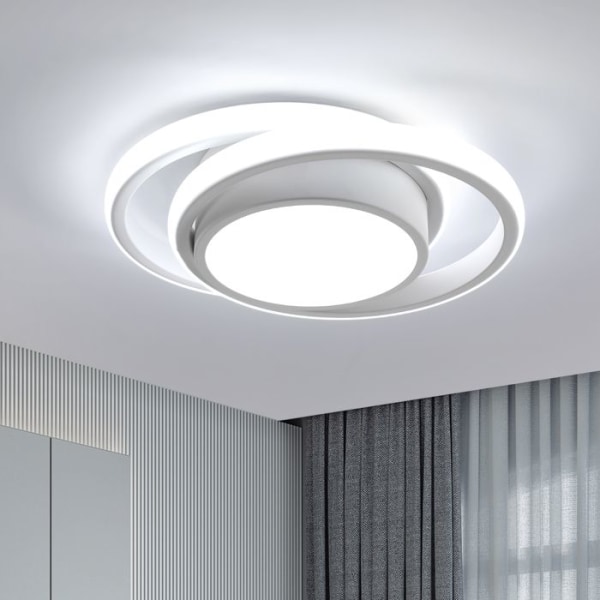Modern LED Taklampa 32W 6500K Vit Taklampa för Sovrum Vardagsrum Hall Kök - Storlek: 27*22*6 cm