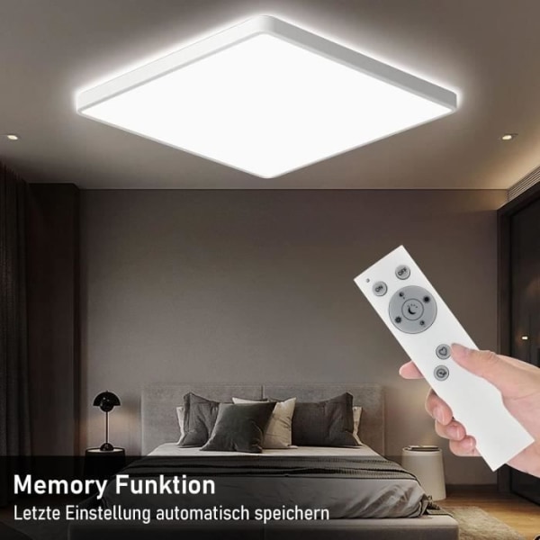 Modern LED-taklampa, 24W vattentät IP40, dimbar taklampa för vardagsrum kök badrum - vit