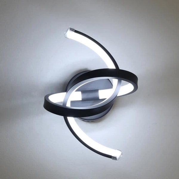 Modern LED Vägglampa Spiral Svart 19W Kallvit - KIWAEZS