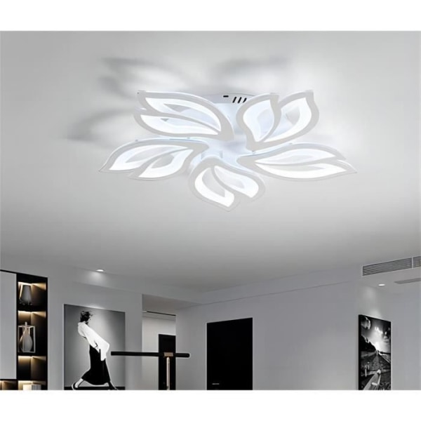 Modernt LED-takljus, vitt takljus för vardagsrummets matsal, 65W 6000K vitt ljus, diameter 58cm