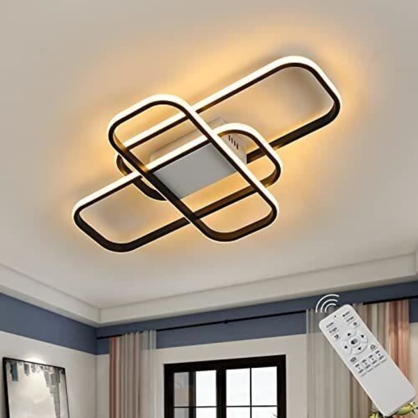 KIWAEZS Modernt LED-takljus Dimbar 44W med fjärrkontroll för kontor i vardagsrummet i sovrummet