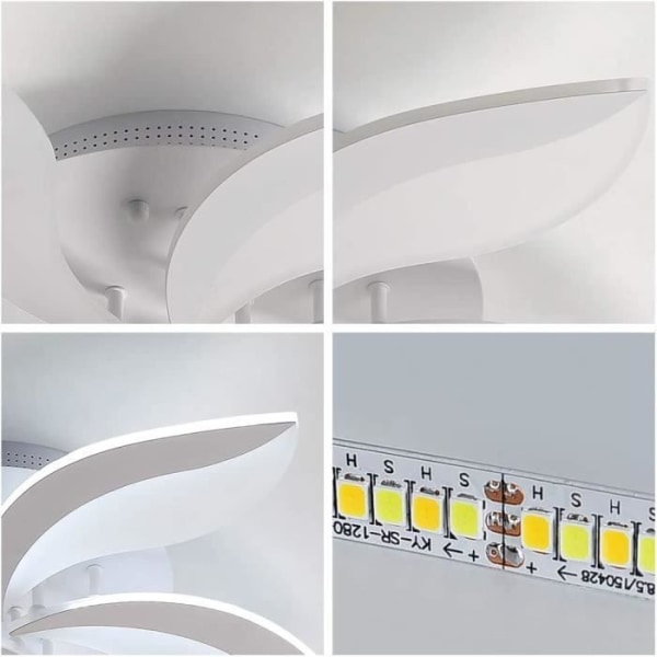 Akryl LED-taklampa, modern taklampa 48W 4080lm, 6500K Designer ljuskrona för vardagsrum, sovrum, diameter 70 cm