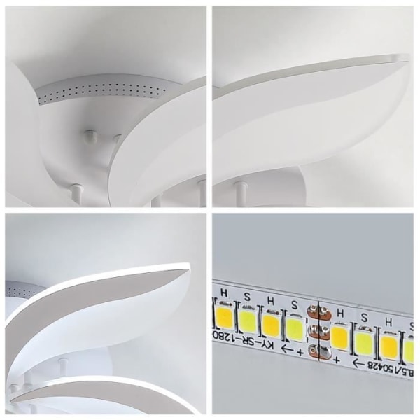 Modern LED Taklampa 48W 6000K Vit Taklampa för Vardagsrum Sovrum Matsal - Storlek: 70*10 cm