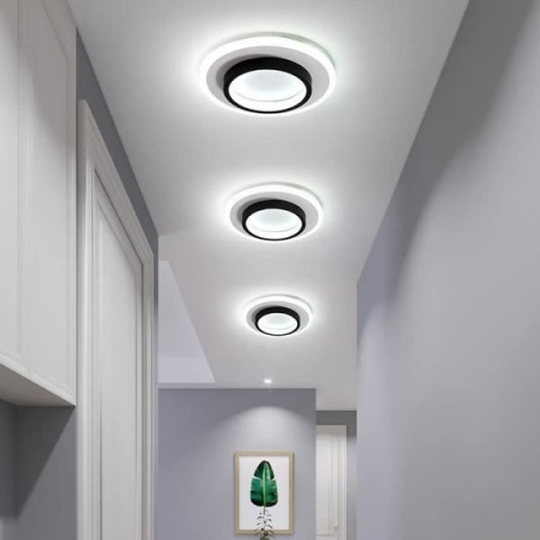 LED-taklampa, 20W rund taklampa för vardagsrum i korridorgång, diameter 24cm, 3000K-6500K
