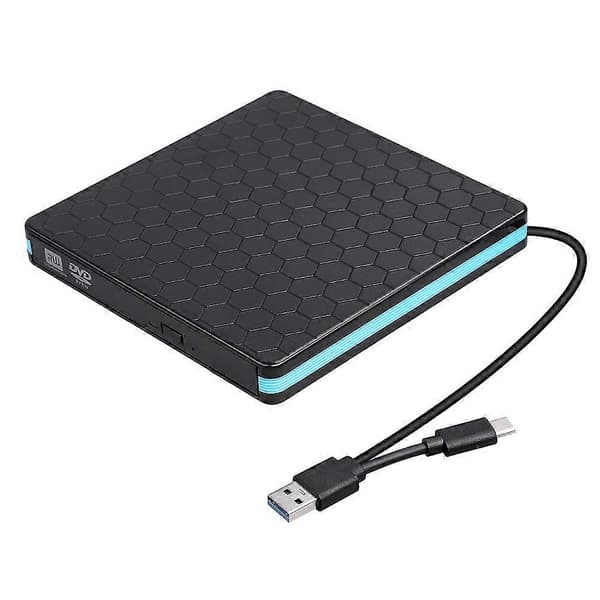Ekstern CD DVD-drev brænder afspiller til USB 3.0 Type-C bærbar slank DVD/CD Rom RW genskriver/skriver/læser