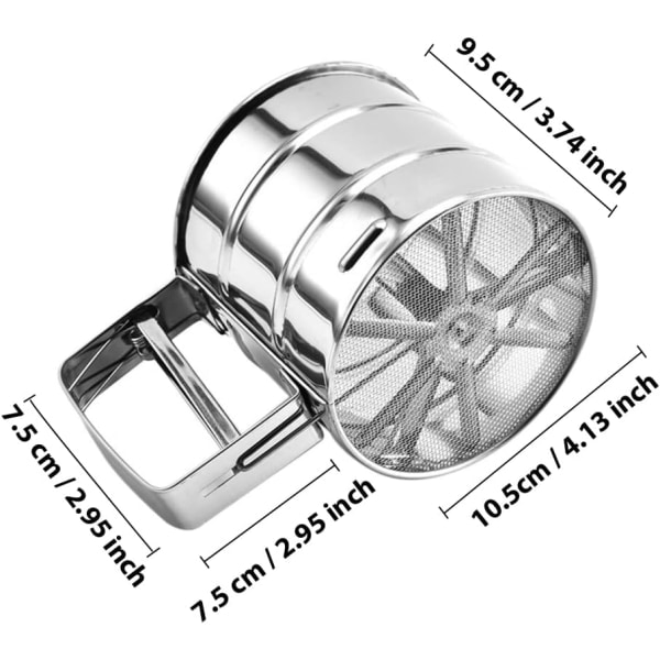 TG Koppform Design Mesh-siivilä Bakatavaratyökalu Jauhosiivilä Kahvalla