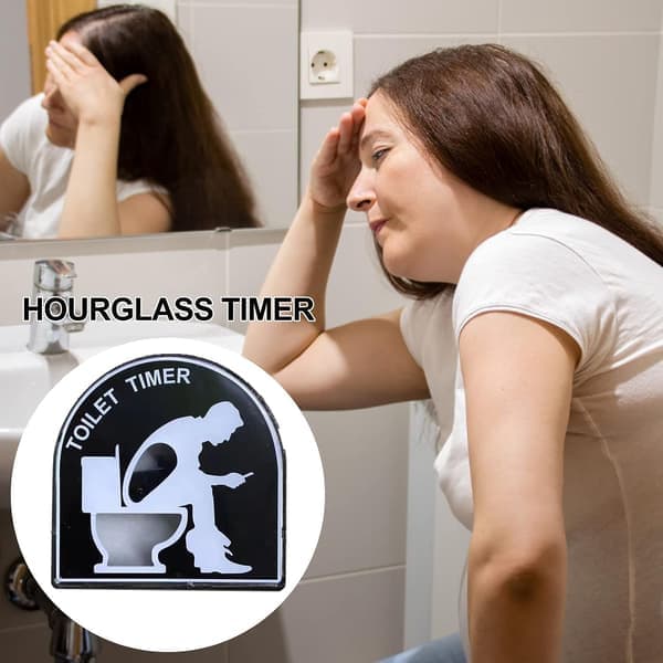 5 minuters toalett timglas sandtimer, sandklocka med rolig prin