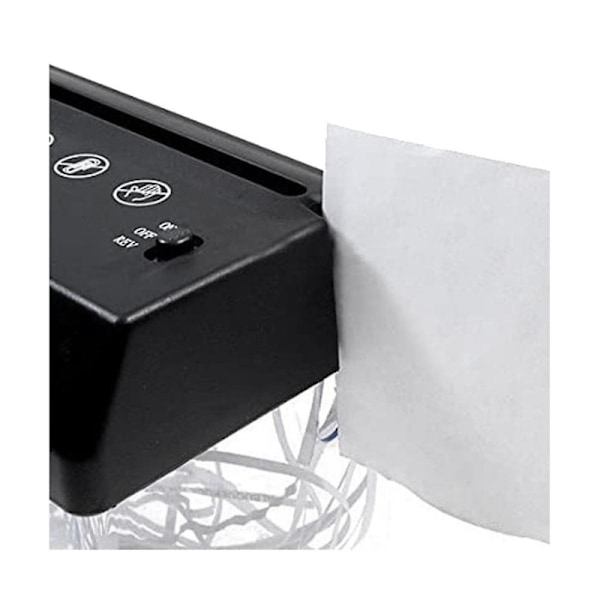 Bærbar Elektrisk Makuleringsmaskin USB Batteridrevet Dokumentmakulerer Papirkutter Kontor (FMY) Black