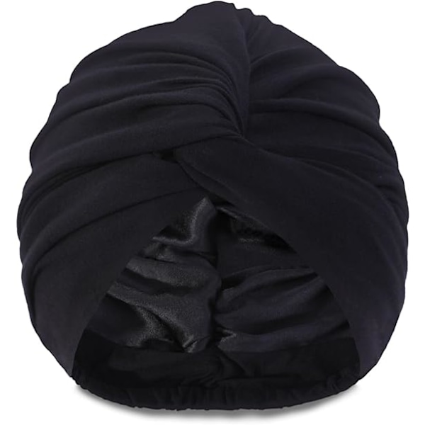 Satin Turban för kvinnor Silkesmössa Satinmössa Sovmössa för lockigt hår