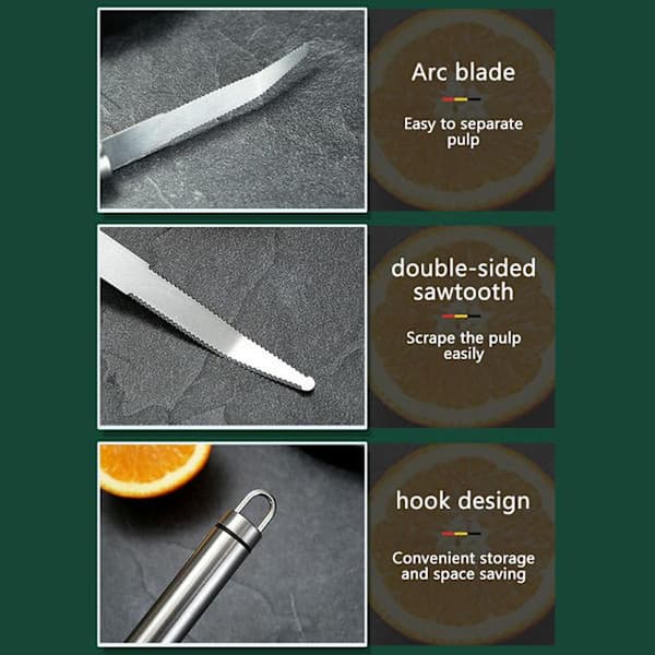 Grapefruit Knife Stainless Steel Orange Peeler Kitchen Fruit Slicer