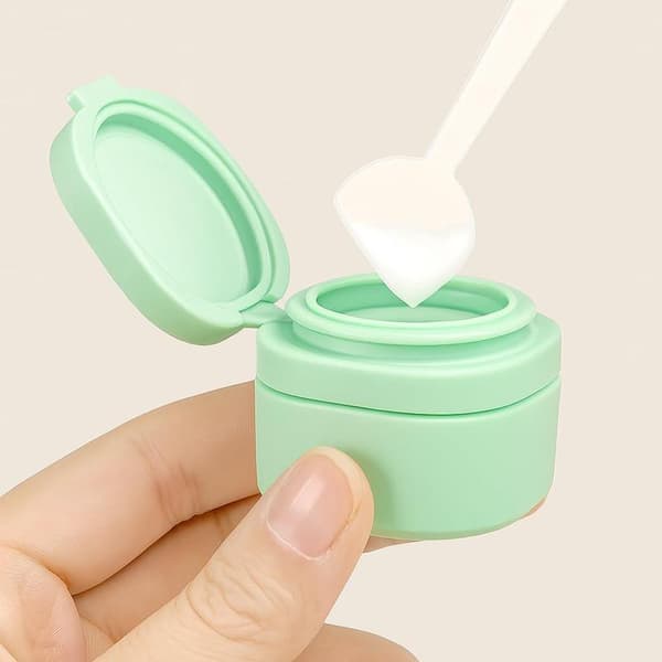 5 stk. rejsedispenserflasker til creme - Toiletrybeholdere, TSA-godkendt, lysegrøn