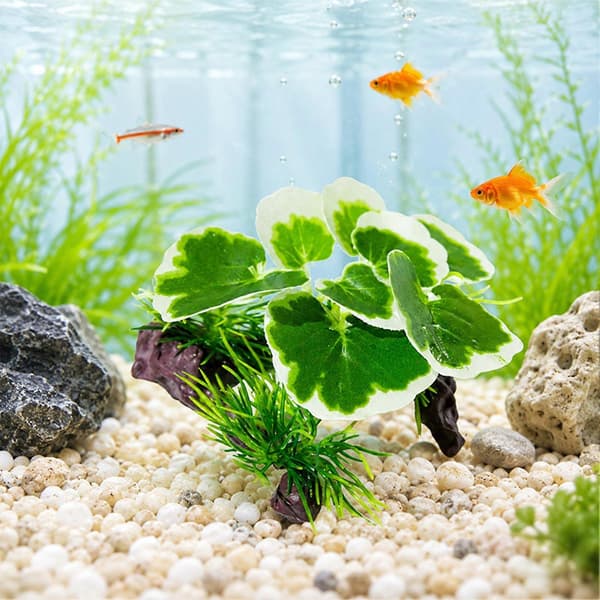 Kunstig akvarieplante – Bløde PVC-blade – til Betta-fisketankindretning D
