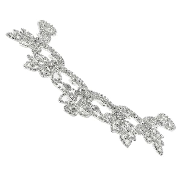Rhinestone-lapp strykemerke for klesdekorasjon sølv