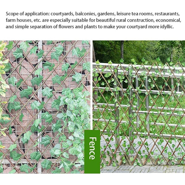 Kunstig bladhegn, træhave espalier, stræk espalier med blade