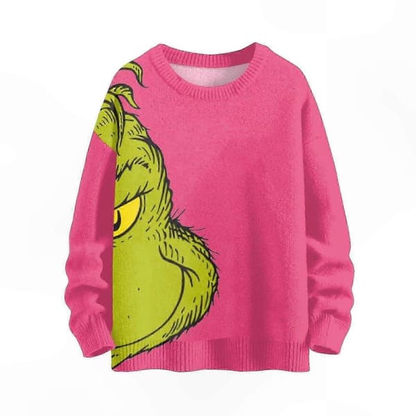 Sjov 3D julesweater til kvinder, strikket langærmet pullover til vinterferien, grim jule top 19 M