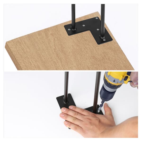 (15cm) 4x Bordsben Hårnålsben Stålbordsben DIY Bordglidare Inter