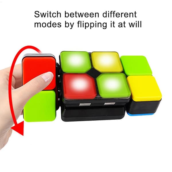 1 stk Magic Cubes Puzzle Toy Flip Slide 4 spillmoduser Utdanning Musikk med lys