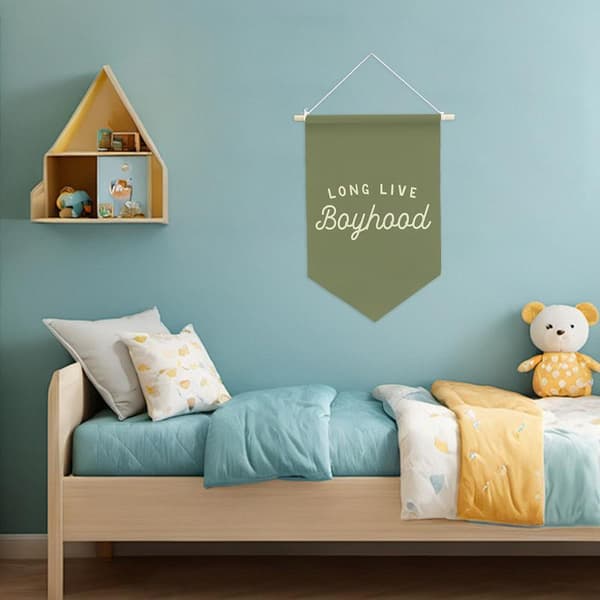 kidroom Veggdekor Vimpler Bannere green