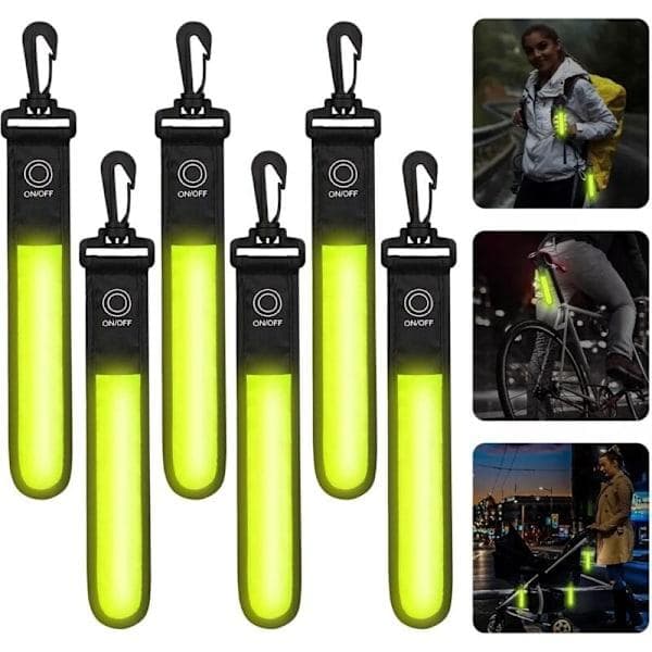 LED Blinkande Ljus Reflexväska Hängen, Säkerhetsljus, Reflexer för Barn (4-pack)