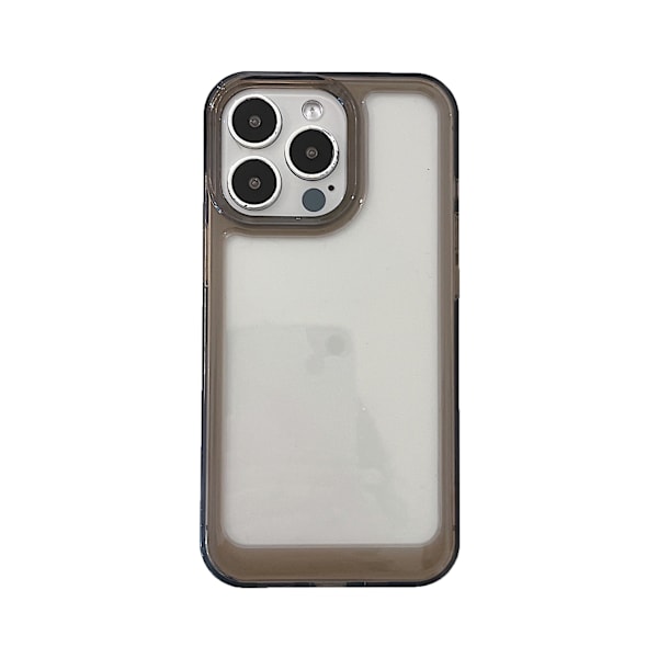 iPhone 14 Pro Max deksel i grått. Transparent Soft Shell Slim Phone Case Ny (Grå)
