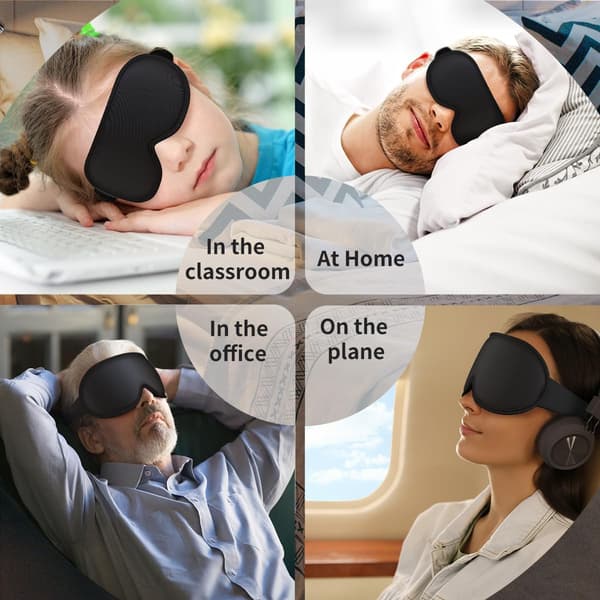 3D stereoskopisk sovemaske med justerbare stropper
