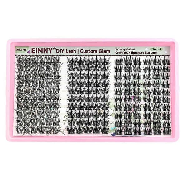 DIY Eyelash Cluster Extension Kit Multi-Længde Tæthed Wispy Vipper til Katteøje-look M4 1set