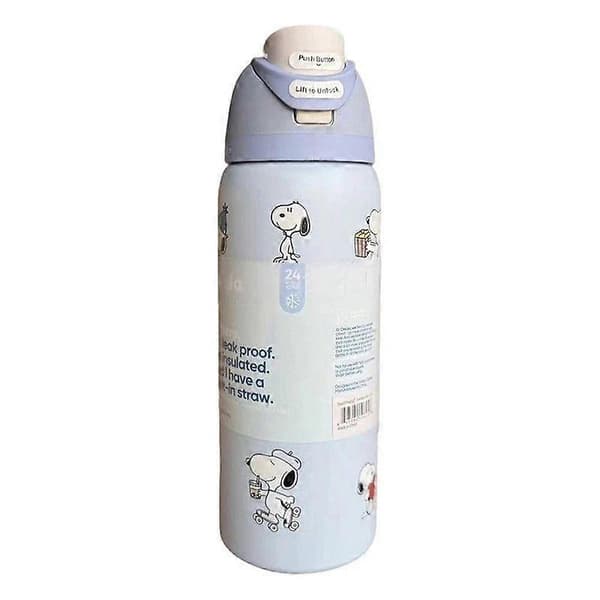 Owala Snoopy 24oz/32oz Blå Rustfri Stål Isoleret Vandflaske Flip Lås H 24oz