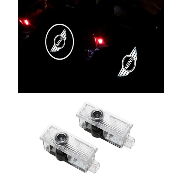 2 stk passer til Mini Mini Cooper velkomstlampe, pr