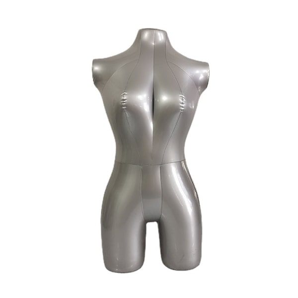 Oppblåsbar kvinne-mannekeng, kroppsklær vindusutstilling for klesutstilling, halv kroppsmodell arm torso topp skjorte form display