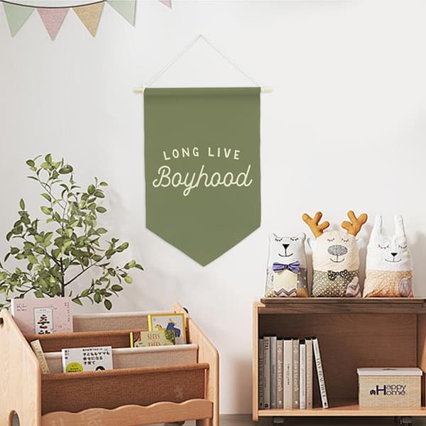 kidroom Vægdekoration Vimpler Bannere green