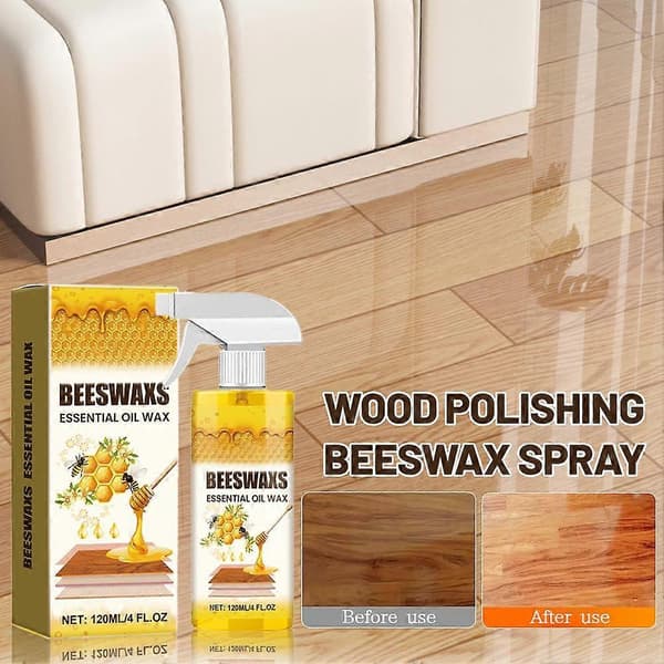 Bivoks eterisk olje gulvvoks - 120 ml spraypolish for hardtre og møbler 1pcs