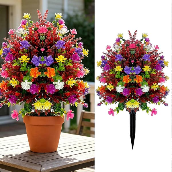 Kunstig Kamelia Topiary Ball – Vanntett Design – for Utendørs Bruk 4pcs