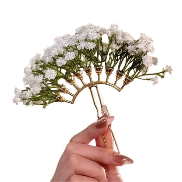 Hårnål – Fransblomdesign för eleganta frisyrer White