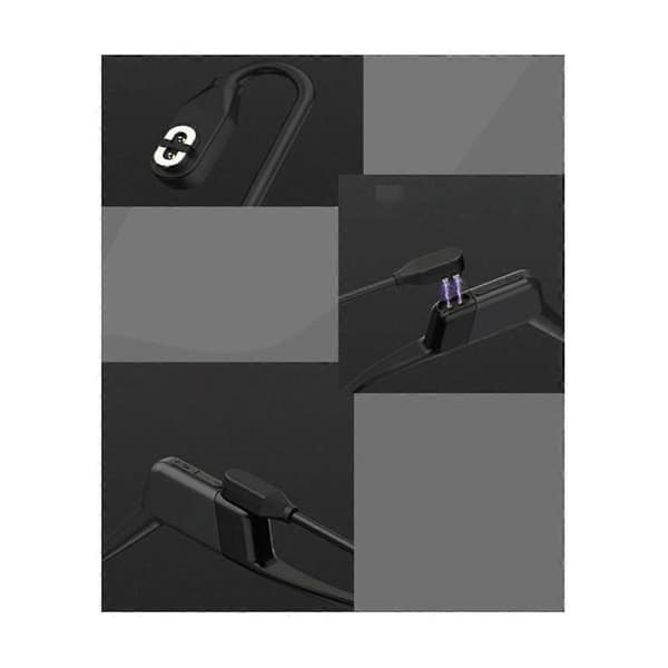 2 stk. magnetisk opladerkabel, til Aeropex AS800, OpenRun Pro, OpenRun, OpenComm Bone Conduction hovedtelefoner black