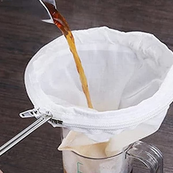 2 traditionella thailändska tefilter med bygel, återanvändbart kaffefilter