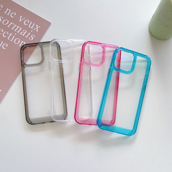 iPhone 14 Pro Max cover i grå. Transparent Soft Shell Slim Phone Case Ny (Grå)