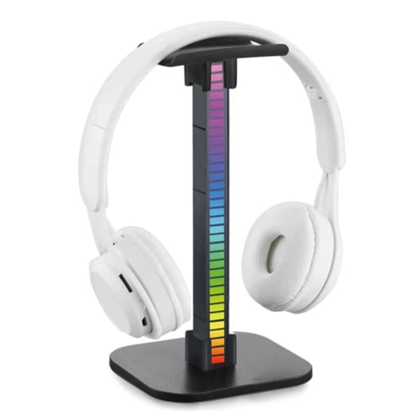 RGB Hörlursställ Display Stativ Fäste Bordsförvaring PC Speltillbehör (Pickup-lampa)