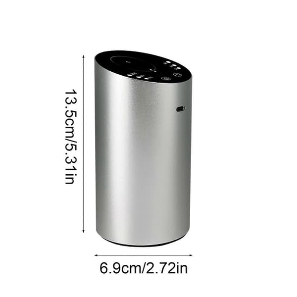 Justerbar Intensitet Aroma Dispenser Eterisk Olje Diffuser Metalltekstur for Duftende Miljø for Diverse Rom sølv silver