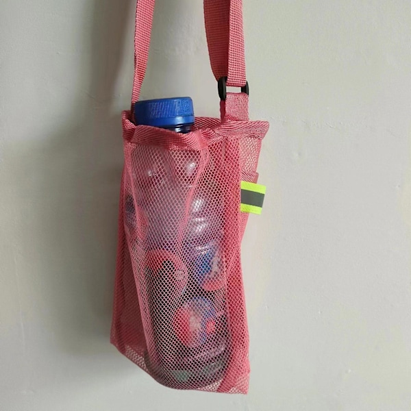 3-pack Flasknätspåse Multifunktionell Bärande Slitstark Miljövänlig Utomhus Sport Vattenkopp Nätbärväska Vandringstillbehör black