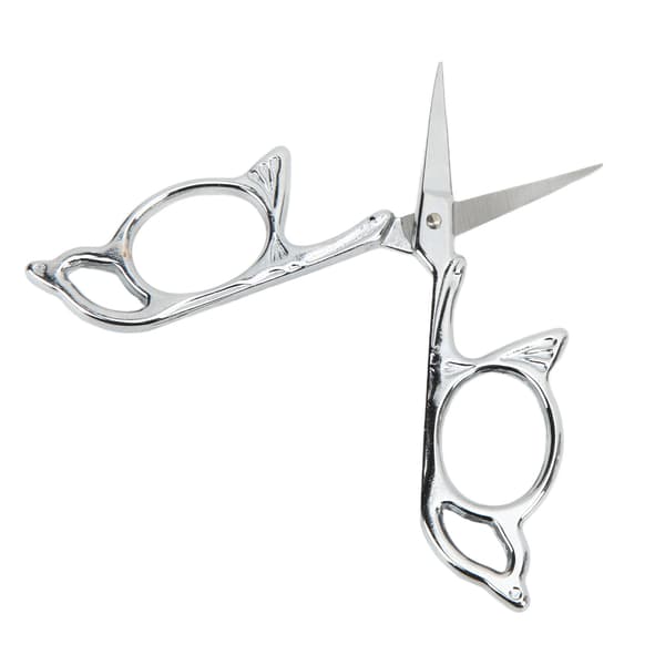 Embroidery Scissors with Sharp Blades, Pointed Design, Lightweight and Portable, Silver, DIY Tool, Small Scissors for Home Sewing