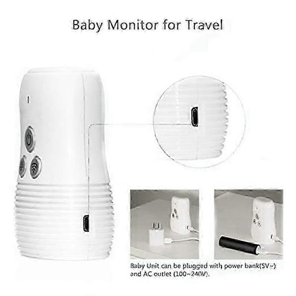 DBM-8 Nattlys Trådløs Toveis Lyd Babycall Talk Back Intercom Lydvarsel for Spedbarn
