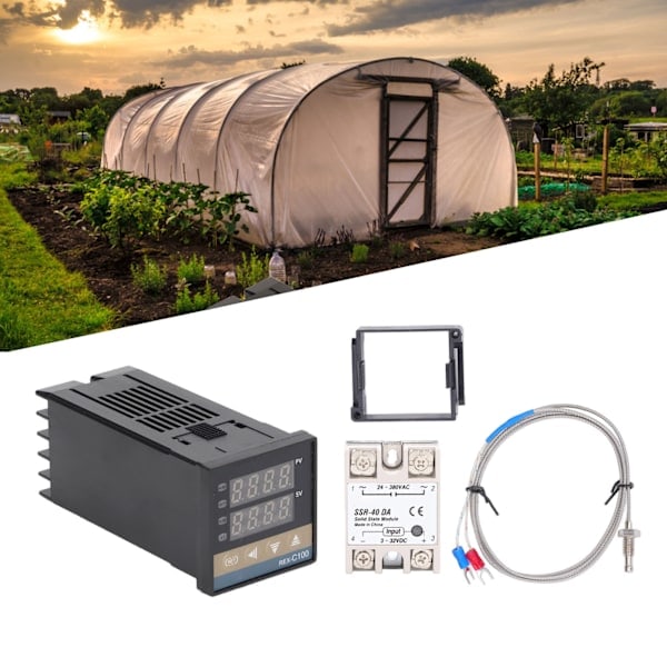 Digitaalinen PID-termostaattisarja Vedenpitävä Suuri tarkkuus Ammattimainen PID REX C100 Lämpötilansäädin Maatilalle 100V‑240V 40