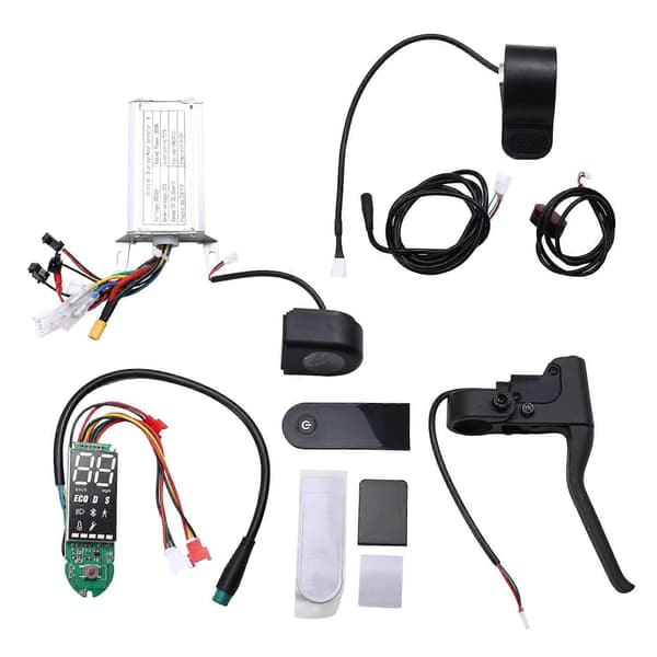36V 350W Controller Dashboard Accelerator Scooter Udskiftningssæt til E-Scooter Controller Accelerator Sæt Svart Silver