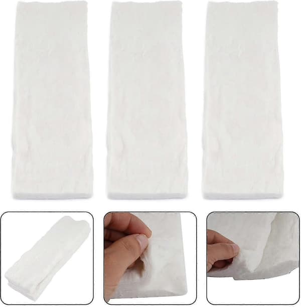 3 Pcs Ceramic Wool Sponge Bioethanol Fireplace Firebox Safety Leak-proof Combustion Ethanol Tabletop Smokeless Fires (30 * 10 * 15cm) 30*10*1.5cm