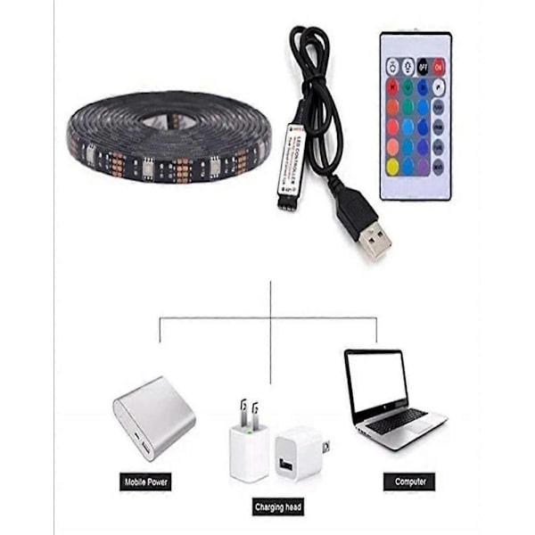 2M IP65 LED-slinge RGB SMD5050 - TV - Computer - Bil - USB Multicolor 1PC