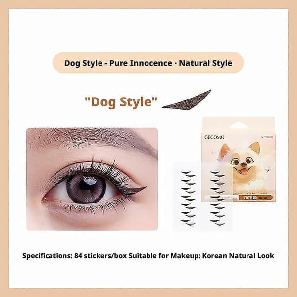GECOMO One-Step Eyeliner-tarrat - Vedenpitävät Cat Eye Puppy Eye Wing -laput cat Style 1set