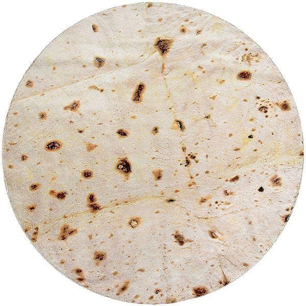 Burrito-tæppe, dobbeltsidet, gigantisk mel-tortilla-tæppe-120*120cm