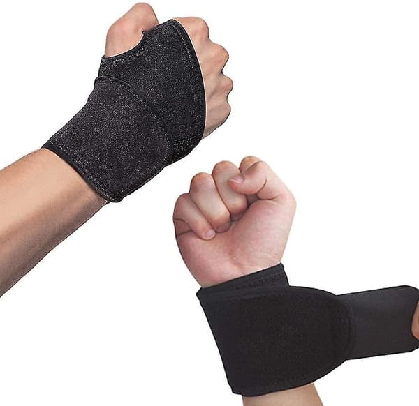 Håndleddsstøtte, (2 pakning) Justerbar håndleddsbandasje med borrelåsdesign